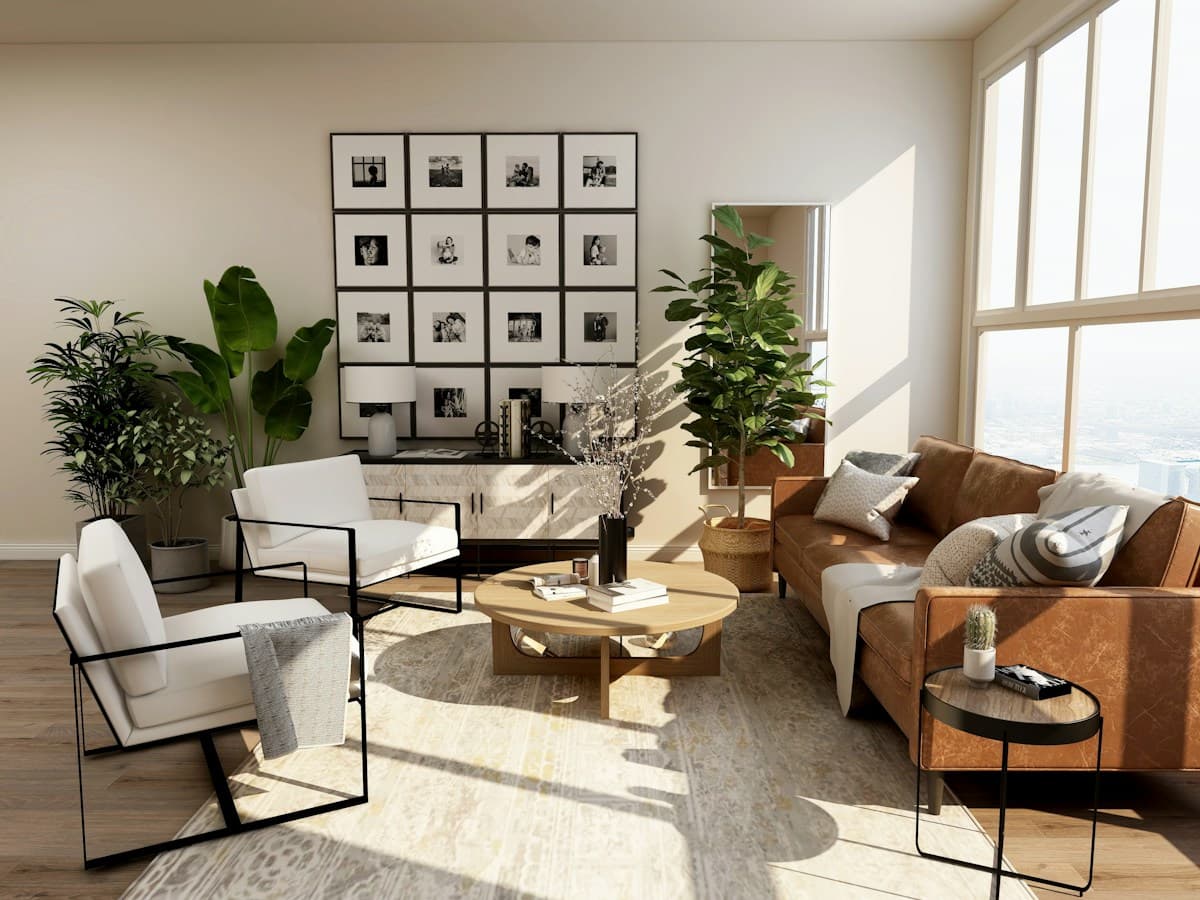 Warm contemporary living room